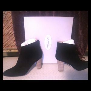 Black suede ankle boots